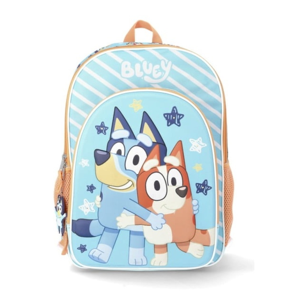 BBC Bluey&Bingo Kids' Unisex 17"Light-Up Stars &Stripes Backpack Blue&Orange New - Picture 2 of 8